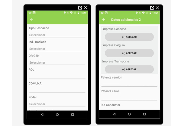 Guías de despacho para forestales gSuite.mobile DTE