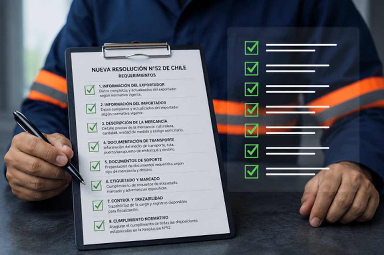 Checklist de requisitos de la Resolución Exenta N°52 de Chile para documentación y cumplimiento tributario