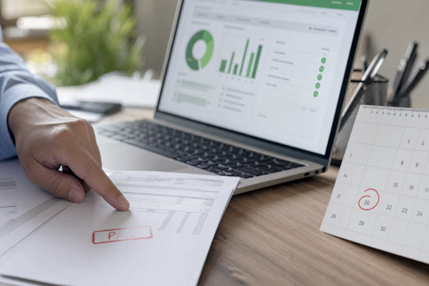 Gestión de facturas en sistema de control financiero 