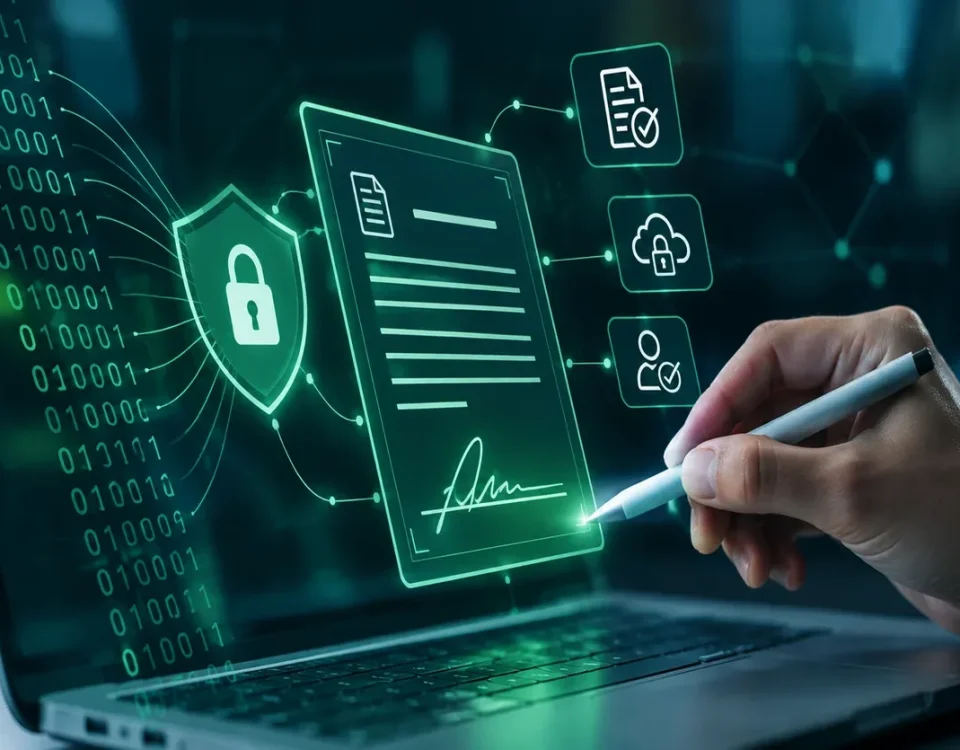 Facturas de proveedores y gestión digital de documentos electrónicos.